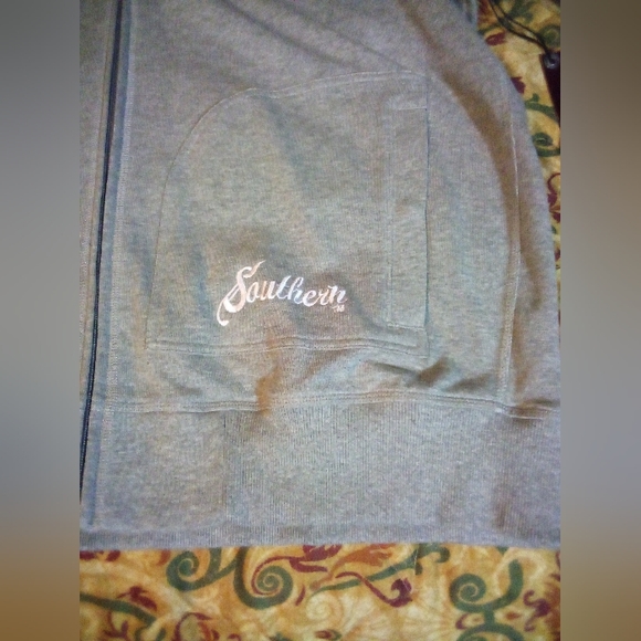 Southern University Jaguars HBCU New Era Distressed Hoodie Jacket Men's XL Gray - Picture 8 of 16